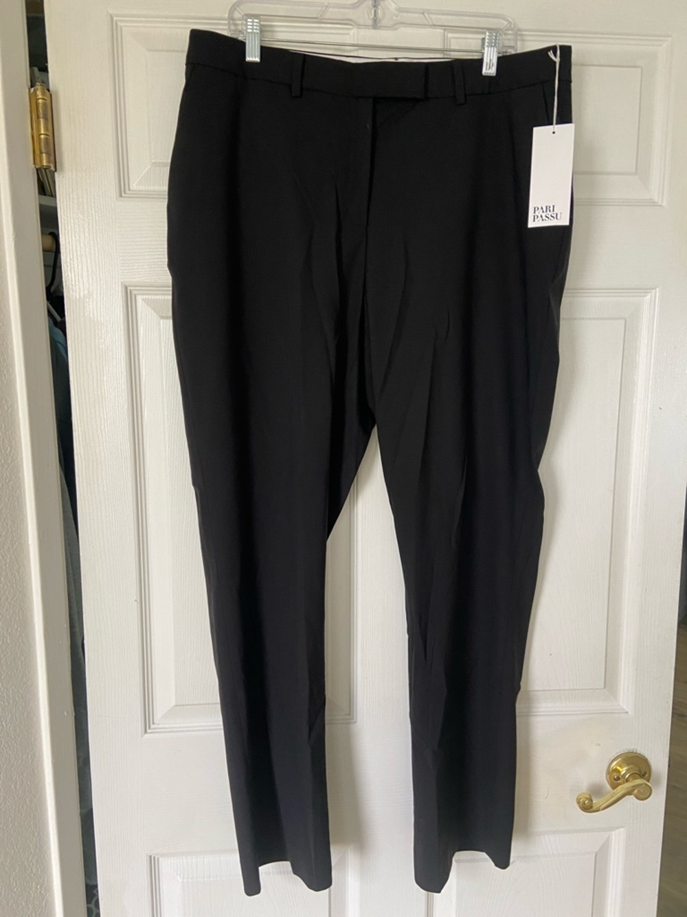 NWT Pari Passu Greer Classic Virgin Wool Black Women's Pants Size 2B (14) - Picture 2 of 10